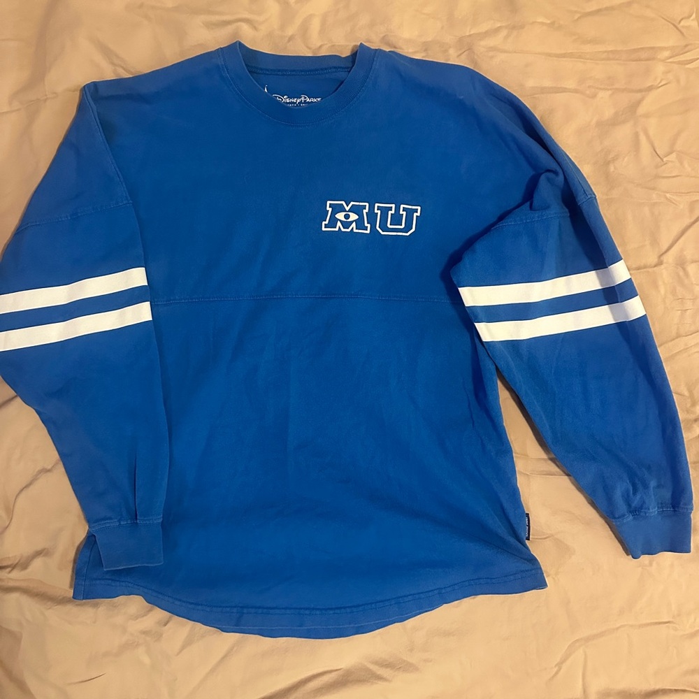 Disney Monsters University Blue Long Sleeve Shirt with White Stripes